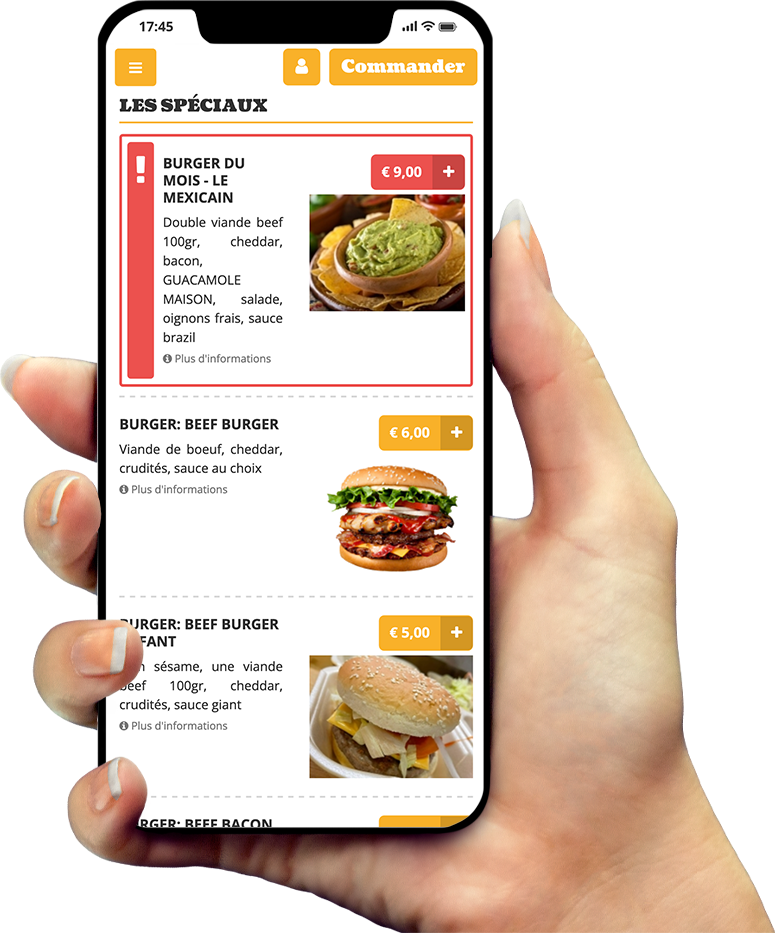 Exemple de notre application sur smartphone Exemple de notre application sur smartphone